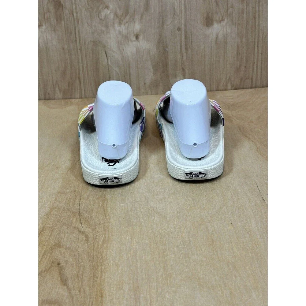 Vans Range Slides Wom 11 Multi Color Rainbow Check Flip flops - Picture 6 of 8